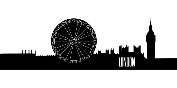 孤立的伦敦剪影图片下载