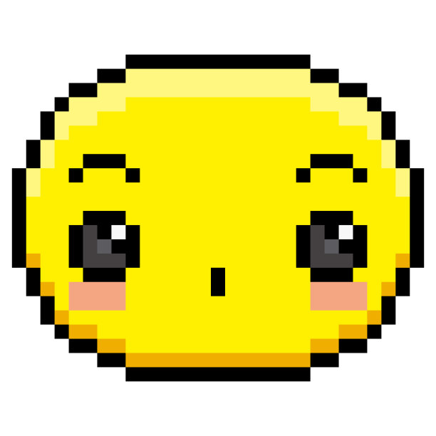 像素卡通惊喜脸图片下载