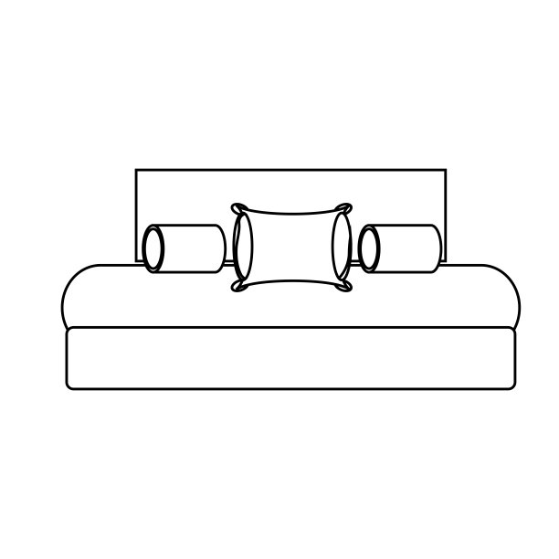 双人床图标图像图片下载