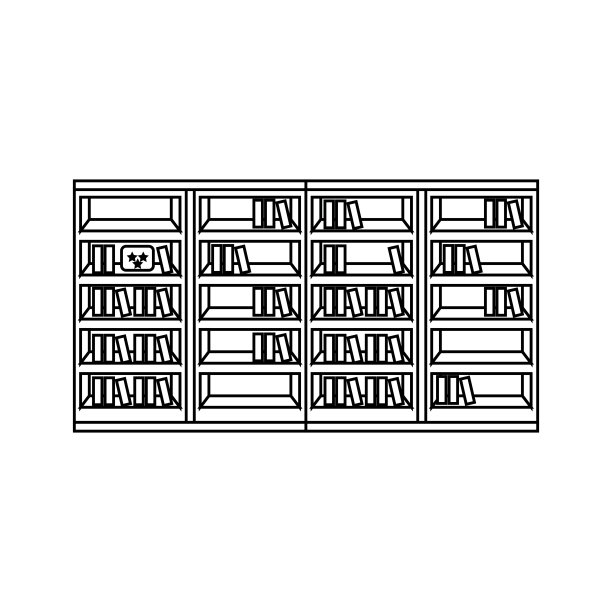 有书籍图标的书架图片下载