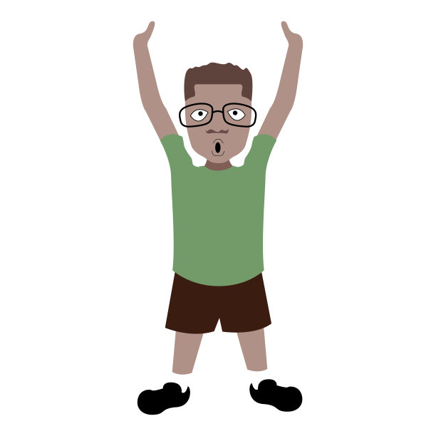 孤立的男孩插图图片下载