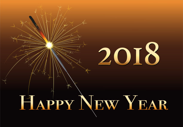 新年贺卡，圣诞帽，新年祝福，新年横幅，2018年，图片下载