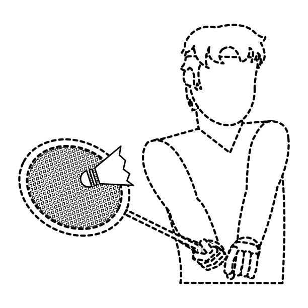 羽毛球运动员设计图片下载