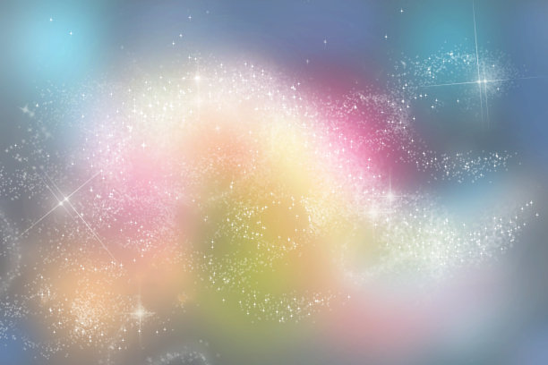 抽象的多色背景与光，星星图片下载