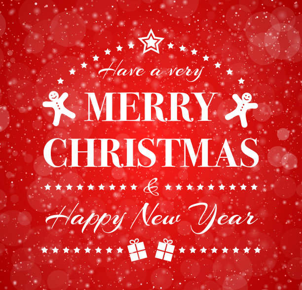 圣诞节手绘装饰排版设计矢量素材图片下载