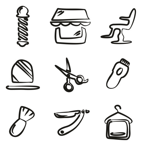 理发店图标徒手图片下载