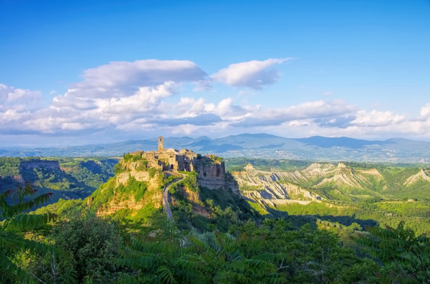 Civita在意大利拉齐奥的Bagnoregio报道素材图片