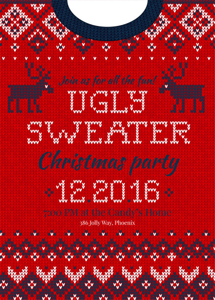 圣诞快乐和新年快乐贺卡北欧饰品图片下载