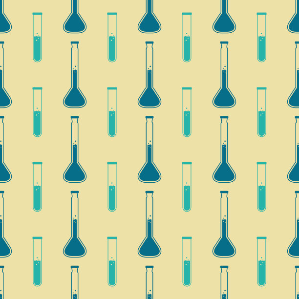 无缝模式与化学实验室玻璃器皿图片下载