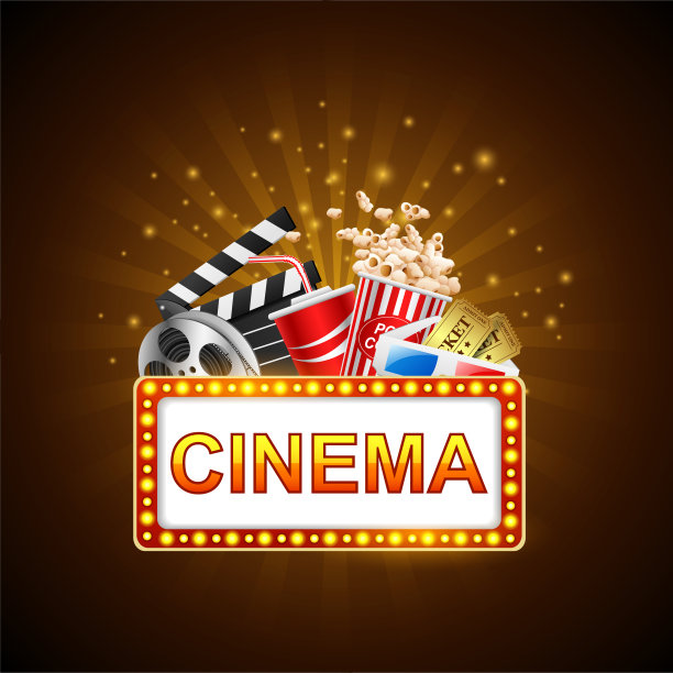 黑色背景的电影设计图片下载