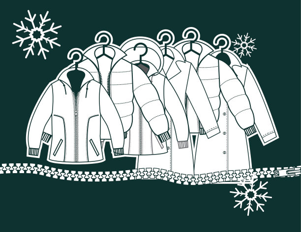 冬季大衣和服装背景图片下载