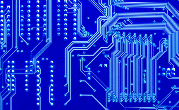 蓝色印刷电路板图片下载