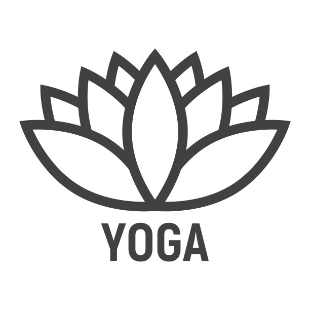 莲花线图标，健身和运动，瑜伽符号矢量图形，白色背景上的线性图案，eps 10。素材图片