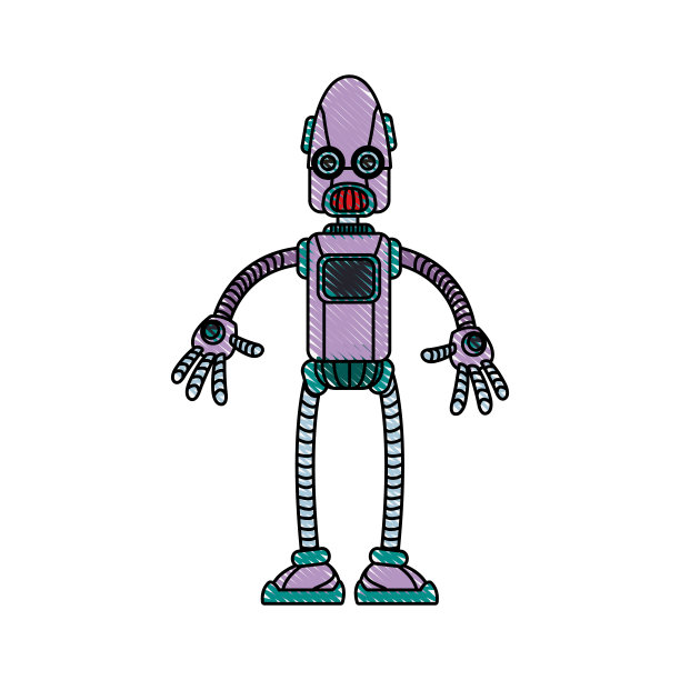 卡通可爱的机器人图片下载