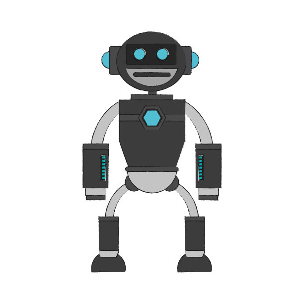 卡通可爱的机器人图片下载