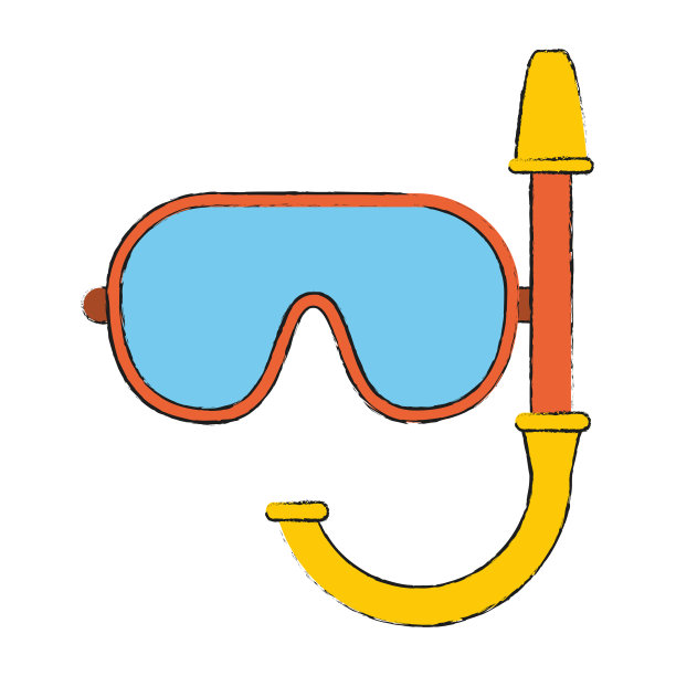 潜水镜孤立图片下载