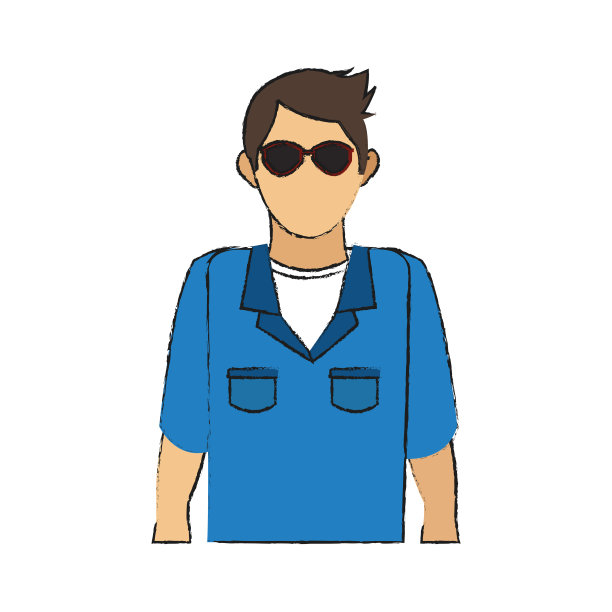 戴墨镜的年轻人图片下载