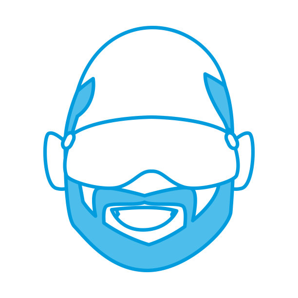 戴着冬季眼镜的男人图片下载