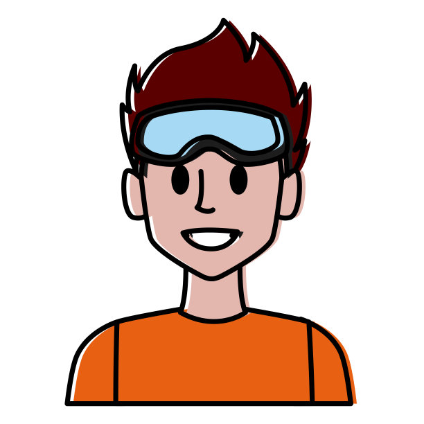 戴着冬季护目镜的男人图片下载