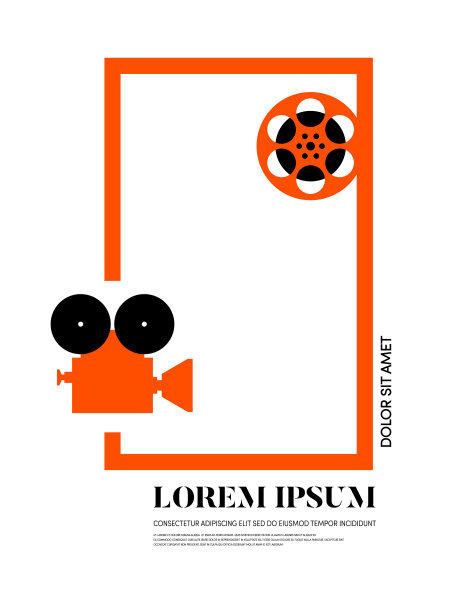 电影和电影现代复古海报的背景图片下载