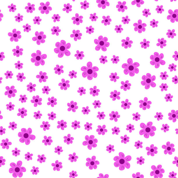 抽象的无缝图案的花在一个白色的背景。打印，卡片，请柬，生日，节日，派对，庆典，婚礼，情人节。图片下载