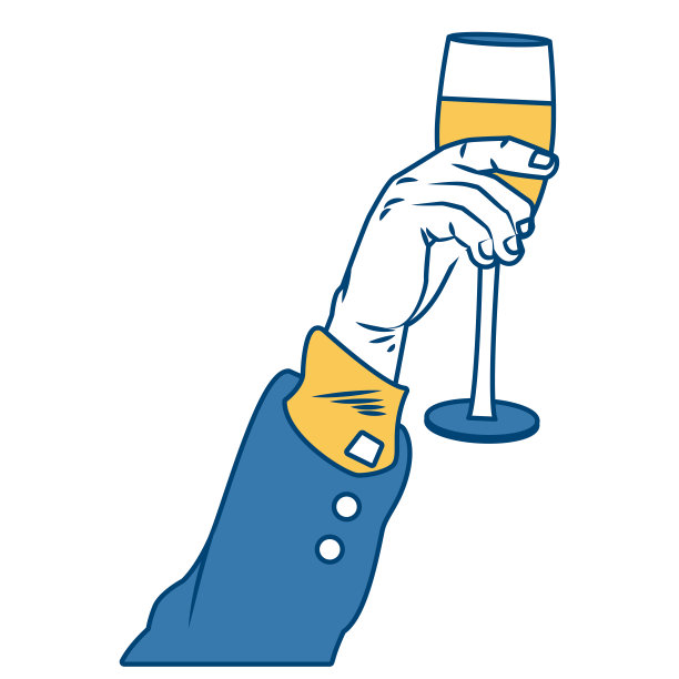 手与香槟杯波普艺术图片下载