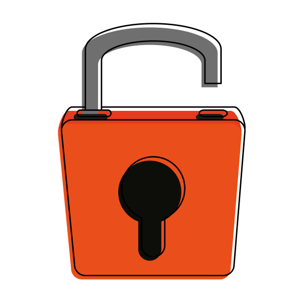 挂锁的安全标志图片下载