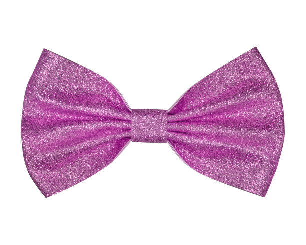 热粉色紫红色织锦，亮弓孤立在白色图片下载