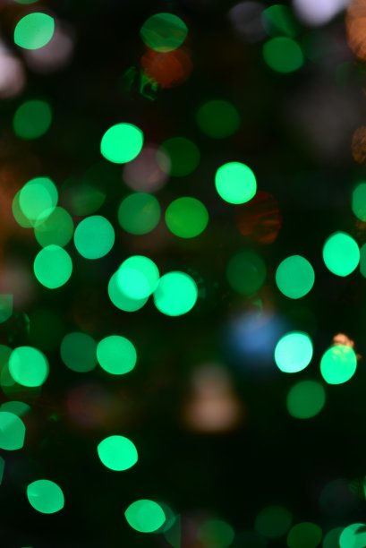 散景照明背景模糊，有金色、橙色、黄色、绿色、红色背景图片下载