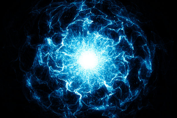 蓝色火焰的特殊背景，燃烧的形状图片下载