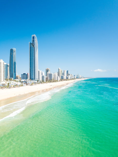 冲浪者天堂的航拍图像图片下载