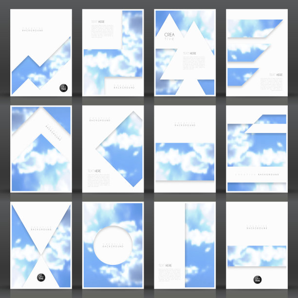宣传册模板布局，封面设计，商业年度报告，传单，杂志图片下载