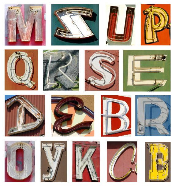 霓虹灯集合图片下载