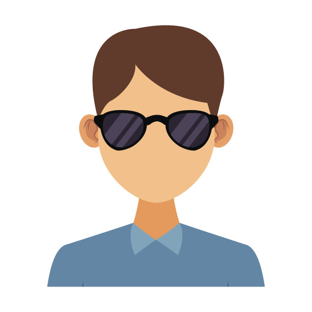 穿着优雅，戴着墨镜的年轻人图片下载