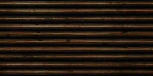 无缝深色原木墙壁背景纹理。自然树木背景。3D渲染。3D插图。图片下载