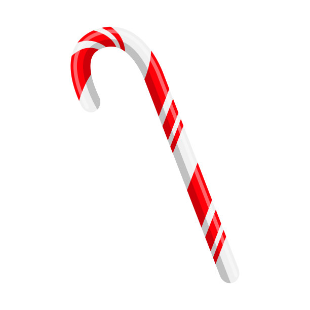 糖果手杖圣诞设计孤立在白色背景图片下载