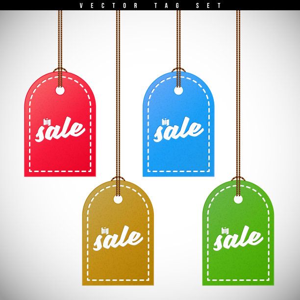 缤纷价格标签套装图片下载