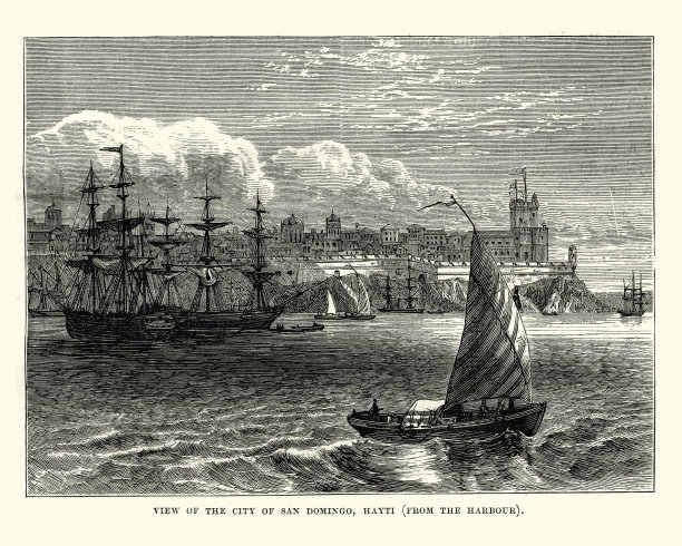 圣多明戈，海地，19世纪图片下载