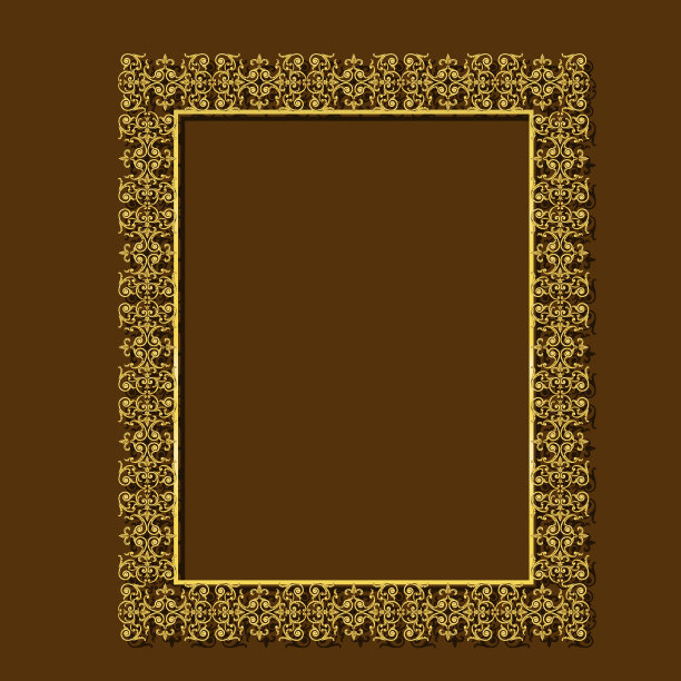 框架金色与阴影图片下载