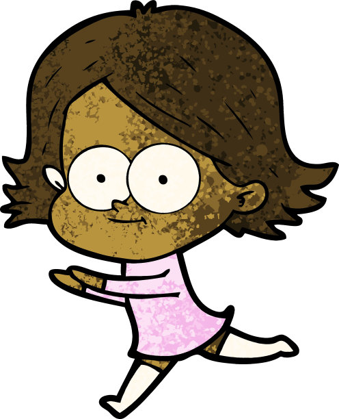 快乐的卡通女孩图片下载