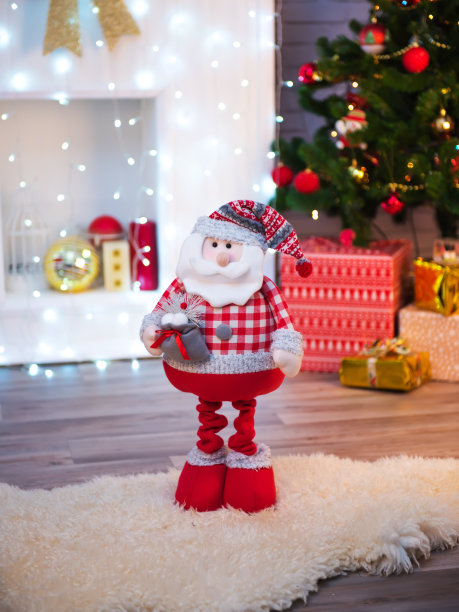 圣诞老人玩具上的圣诞装饰品。图片下载