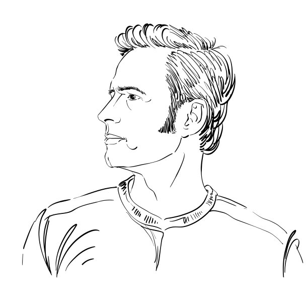 图形矢量手绘插图的骗子，假的家伙肖像。人们面对表达式。图片下载