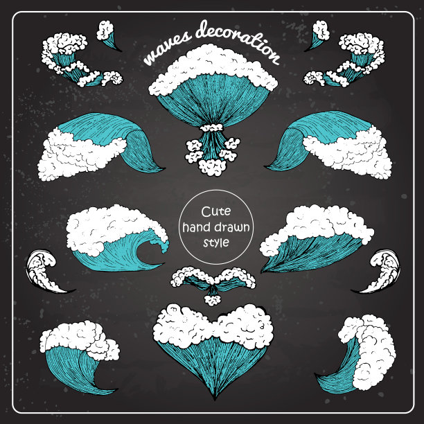 海浪矢量图素材ID：303748128