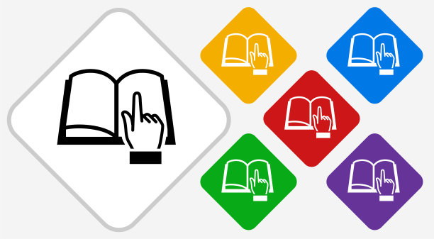 书籍颜色钻石矢量图标图片下载