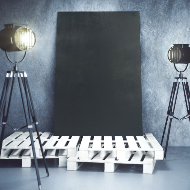 有灯的房间里的干净海报图片下载