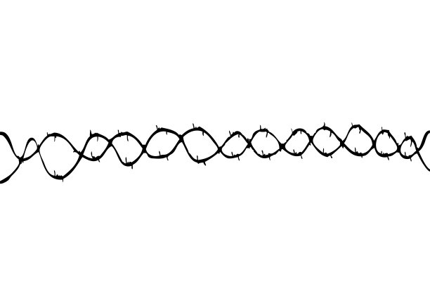 在白色上手绘无缝铁丝网隔离图图片下载