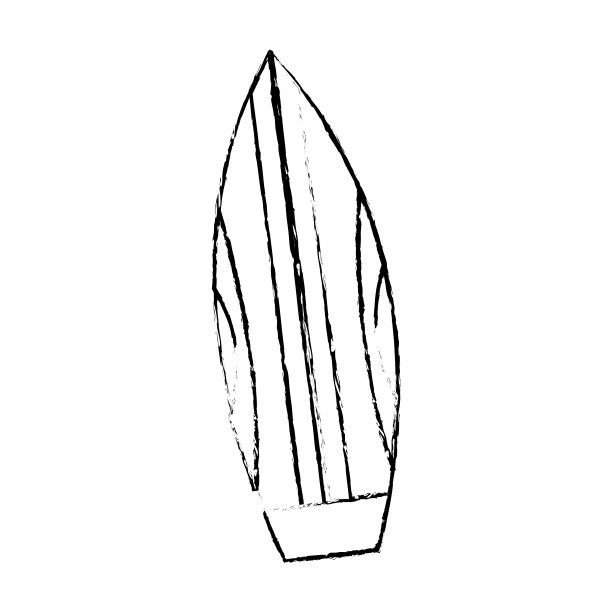 孤立的冲浪板设计图片下载