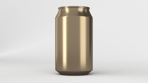 空白小金铝苏打罐模型图片下载