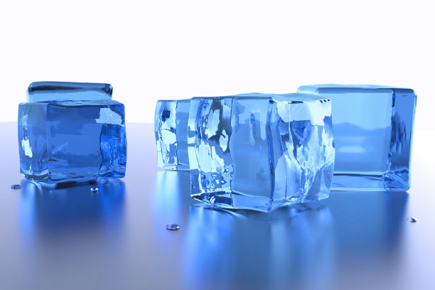 3d插图，3d渲染，冰块图片下载