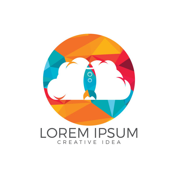 火箭和云矢量设计。图片下载